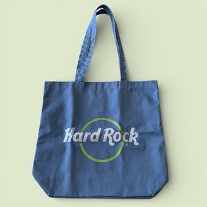 Hard Rock Cafe Blue Tote Bag NWOT Reusable Shopper Logo Bag